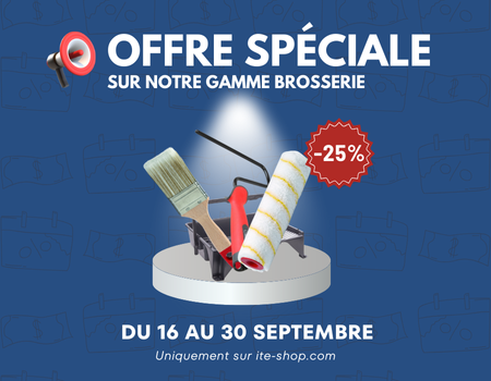 Offre spéciale sur notre gamme brosserie, -25% du 16 au 30 septembre